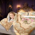 thumbnail image 4 of Manfei Traditional Eastern Dragon Animals 7-Piece Twin Bedding,Flowers Butterfly Bedding Comforter Set,Beige,Reversible, 4 of 6