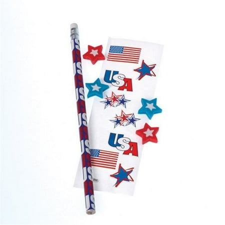 US Toy Company 1411 Patriotic Activity Packs - Pack of 12