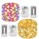 thumbnail image 2 of Guirnalda de luces navideñas con pilas, resistente al agua, 8 modos, mando a distancia, 50 LED, 100 LED, luces interiores, luces parpadeantes de cobre, 2 of 5