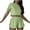 Green, variant on Scyoekwg Two Piece Outfits for Women Summer Solid Color Trendy Short Sleeve Round Neck Tops Shorts Tracksuit Casual Sweatsuits Sets Loose Matching Sets (Green,XL)