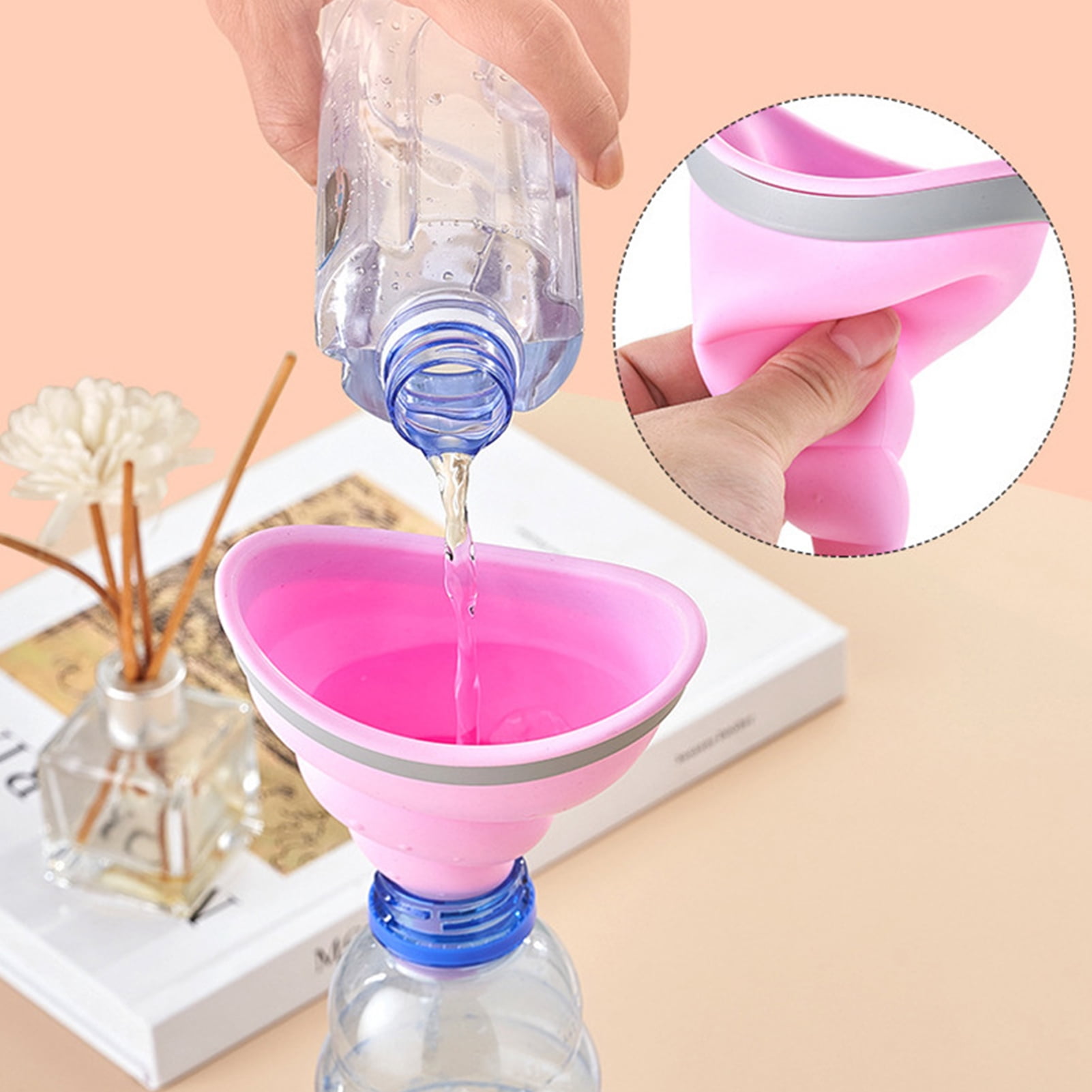 Zruodwans Female Urinal Device Portable Silicone Pee Funnel Reusable