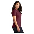 thumbnail image 3 of Port Authority Women's Core Classic Pique Polo Shirt Burgundy Large, 3 of 3