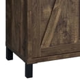 thumbnail image 4 of 42 Inch Bar Cabinet with Single Sliding Door Two Open Shelves Black, 4 of 5