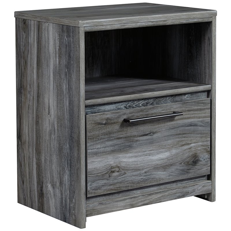 Signature Design by Ashley Baystorm Smokey Gray One Drawer Night Stand