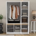thumbnail image 2 of Miekor Furniture 6-Doors Wooden Wardrobe Storage for Bedroom,White 022K, 2 of 12