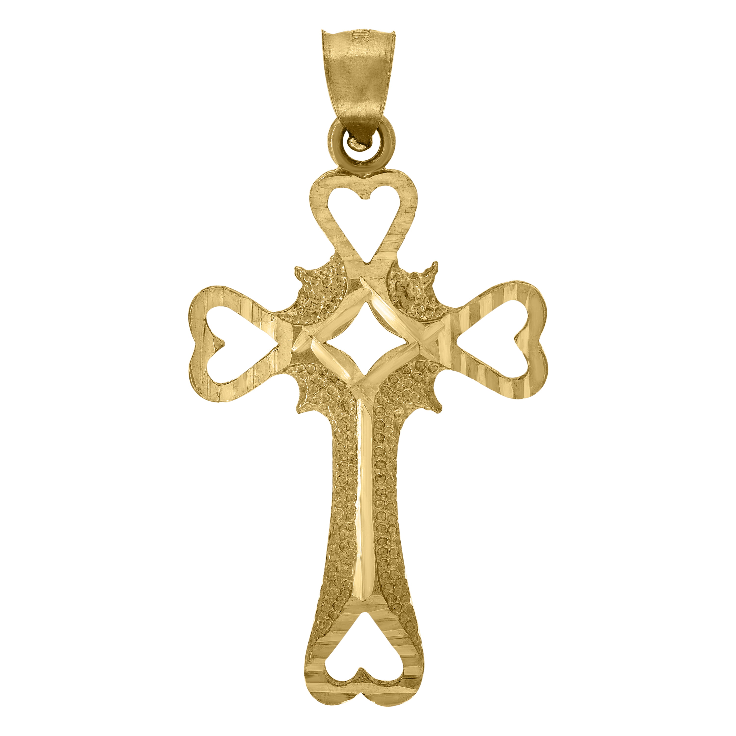 SNTSLV-1 Details about   10kt Yellow Gold Womens Mens Unisex Cross Heart Fashion Charm Pendant 
