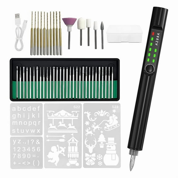 41Pcs Engraving Pen Set with LED Light,USB Rechargeable Cordless Engraving Machine,Engraving Tools for Artists and DIY,1set * engraving pen