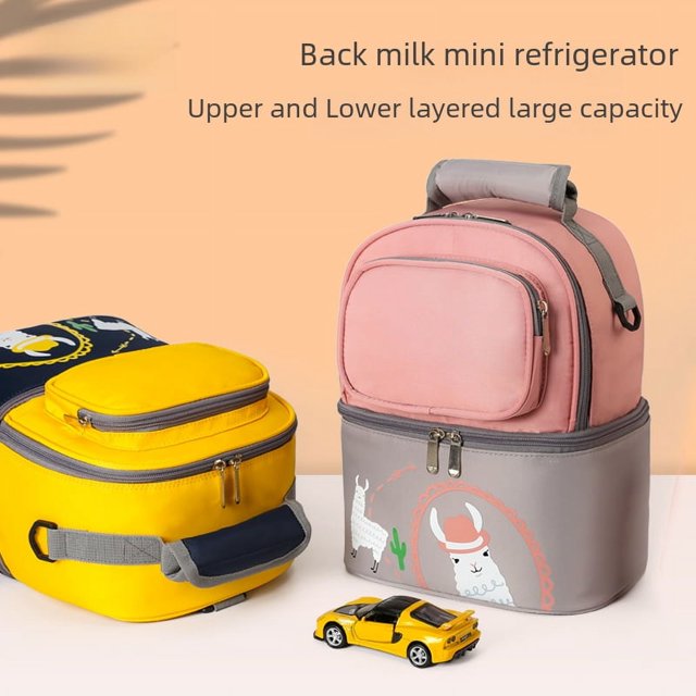 Bolsa de leche de doble capa para la espalda, equipo para leche de espalda, refrigeración, trabajo portátil, conservación de leche materna, bolsa de almacenamiento de hielo para leche, nueva bolsa