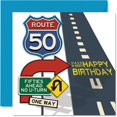 thumbnail image 1 of Tarjeta de cumpleaños Stuff4 Route 50 de 14,5 cm, 1 of 7