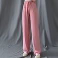 thumbnail image 3 of Pantalones anchos de seda de hielo para mujer, pantalones holgados de verano adelgazantes de cintura alta, pantalones drapeados, pantalones rectos con colgante, pantalones casuales de fregado, 3 of 4