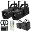 (2) Chauvet DJ Gobo Zoom 2 High-Powered Custom Gobo Projectors with Infrared Remote & Carry Bags Package