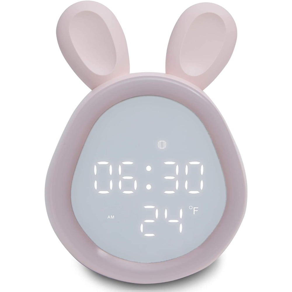 EASTIN Digital Alarm Clock with Night Light and Temperature Display, Cute Alarm Clocks for Kids