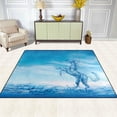 thumbnail image 3 of Dreamtimes Lightweight Soft Area Rugs, 80 x 58 inch（6'8" x 4'10"） Water Horse Out of Splashes Floor Mat for Kids Playing Room Hardwood Floor Living Room Nursery Rugs, 3 of 6