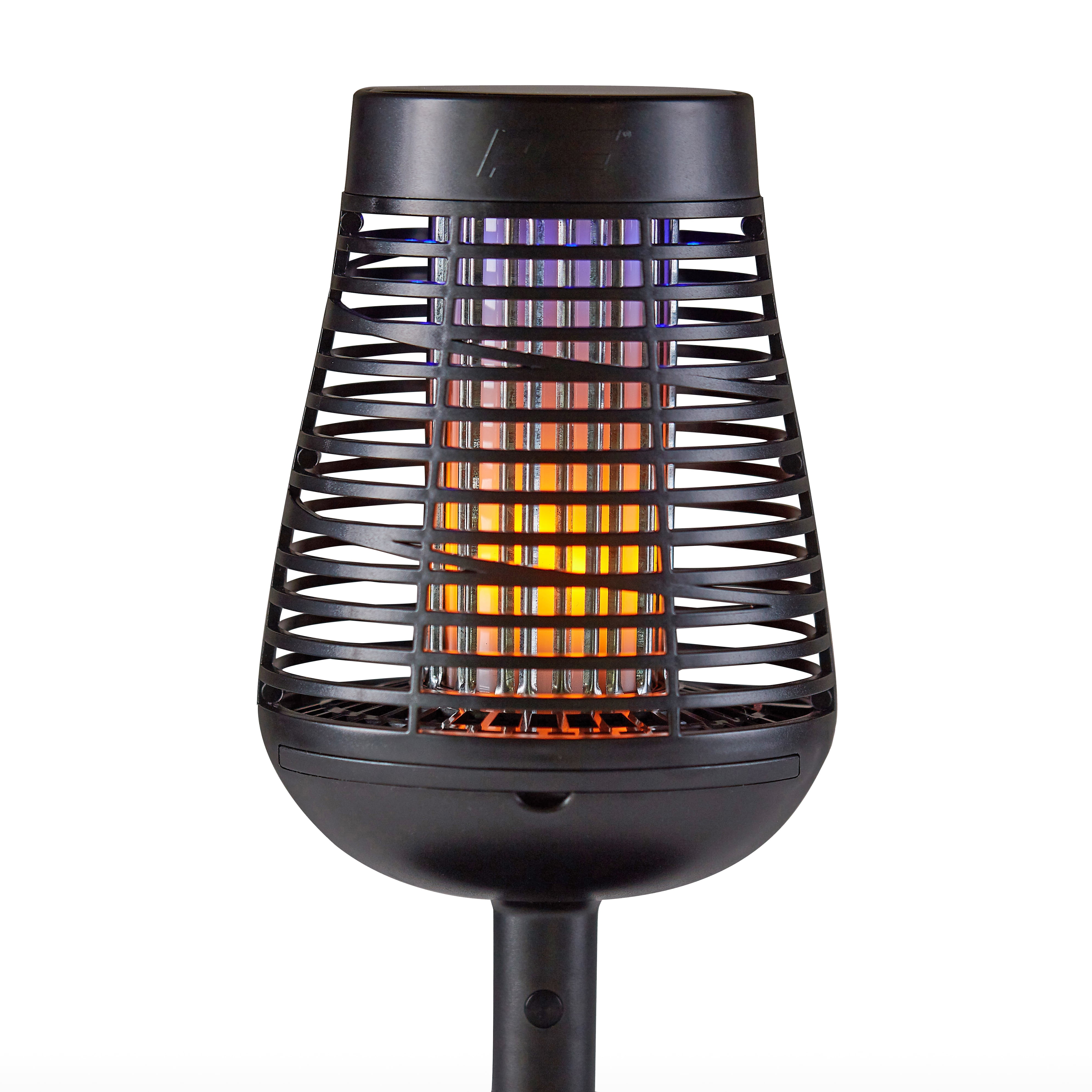 (2 pack) PIC Solar Insect Killer Torch with LED Flame Effect, Black Torch, Area Bug Zapper