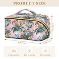 thumbnail image 4 of FORMRS Makeup Bag Travel Cosmetic Organizer for Women Fold Flat Zipper Pouch with Handle, Vibrant Flowers, 4 of 8