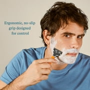Harrys Shaving Razor for Men with 2 Razor Blade Refill Cartridges, Ember Orange