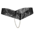 thumbnail image 1 of Bragas de cuerdas con de encaje, ropa interior erótica, bragas sin entrepierna para mujer Negro Hugo Ropa interior de encaje transparente para mujer, 1 of 10