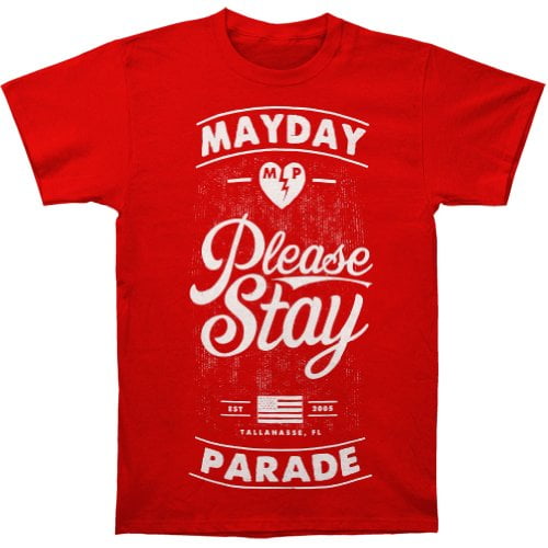 Mayday Parade - Mayday Parade Men's Please Stay T-Shirt Medium Red ...
