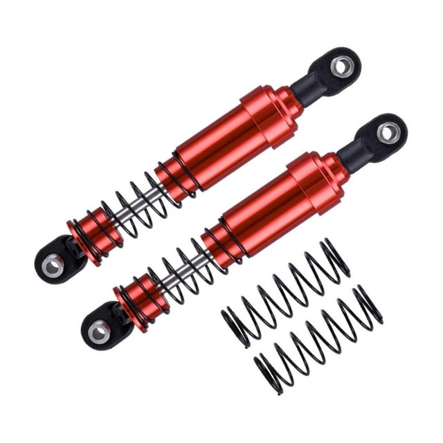 Wweixi 2 Pcs 1:10 Amortisseur de Voiture RC Pièces de Rechange pour Voiture RC Crawler Rouge 9.5cm