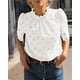 thumbnail image 3 of Blusa blanca bordada con ojales de verano PRETTYGARDEN para mujer, 3 of 7