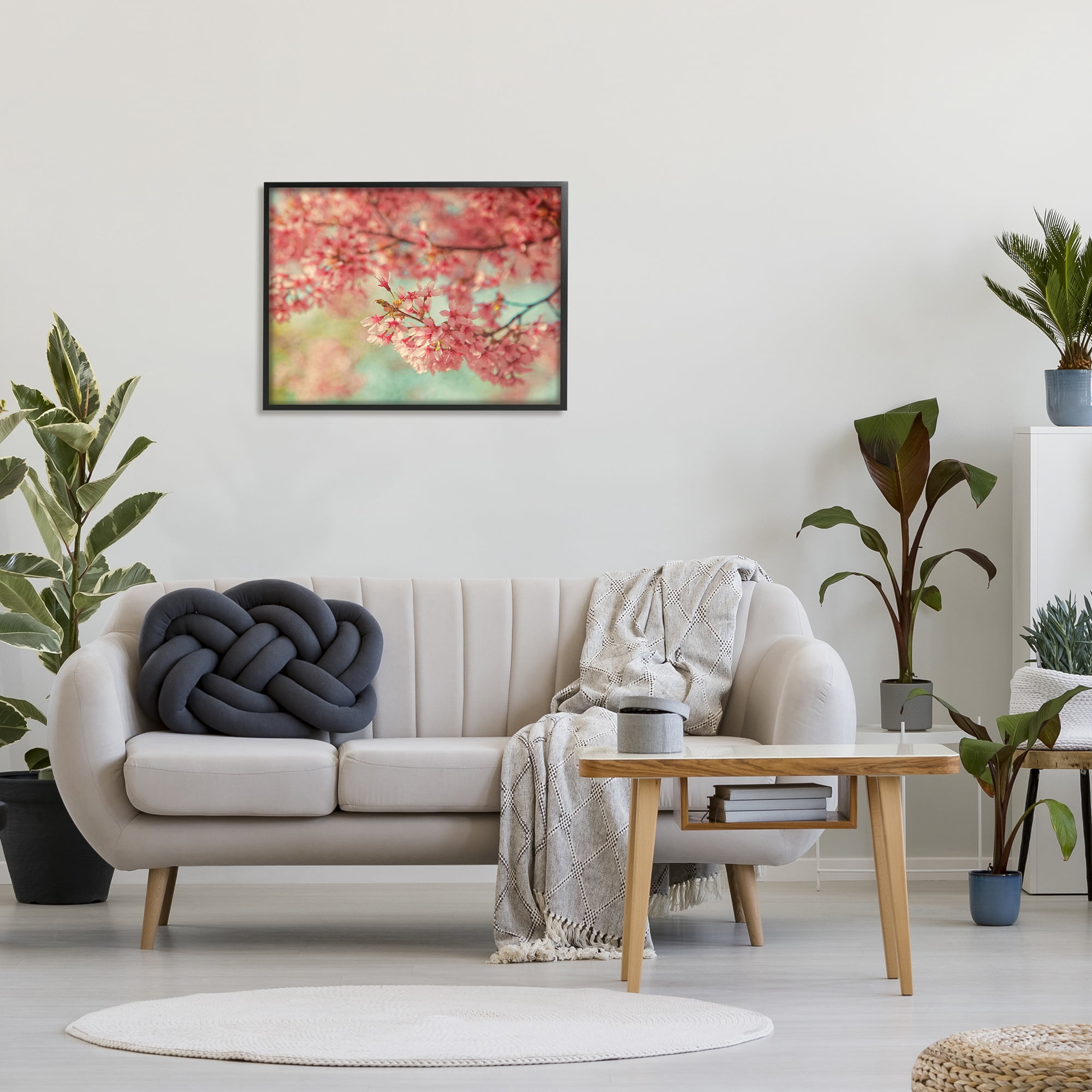 Stupell Industries Pink Cherry Blossoms Botanical & Floral Photography Black Framed Art Print Wall Art, 30 x 24
