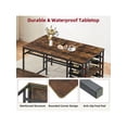 thumbnail image 2 of Bingirl 4-Person Dining Table Set: Kitchen Table Set with 2 Benches, Rectangular Dining Room Table Set with Wine Rack, Perfect for Small-Space Apartments, 2 of 8