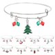 thumbnail image 1 of onlyliua Artículos En Liquidación Pulse Navideña para Mujeres y Niñas, Pulsera Expandible Cristal con Diseño de Papá Noel para El Día de Acción de Gracias, 1 of 2
