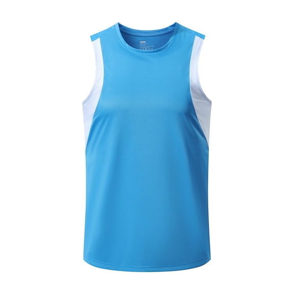 Dealovy Workout Tank Top for Men Sleeveless Crewneck Loose Fitted Running Tees Lightweight Athletic Muscle T-Shirts