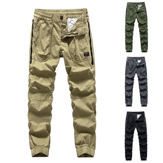 Styesk Pantalon Homme Mode Décontracté Confortable Poche Solide Bandage Cordon Pantalon Régulier