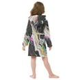 thumbnail image 7 of FORMRS Niños Bathrobe Unisex Hooded Robe Soft Plush Pajamas Sleepwear, Size 2-3T, Colorful White, 7 of 7