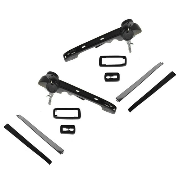 Front Exterior Outside Door Handles Pair Set w/ Keys NEW for Golf Jetta Rabbit DHA30253