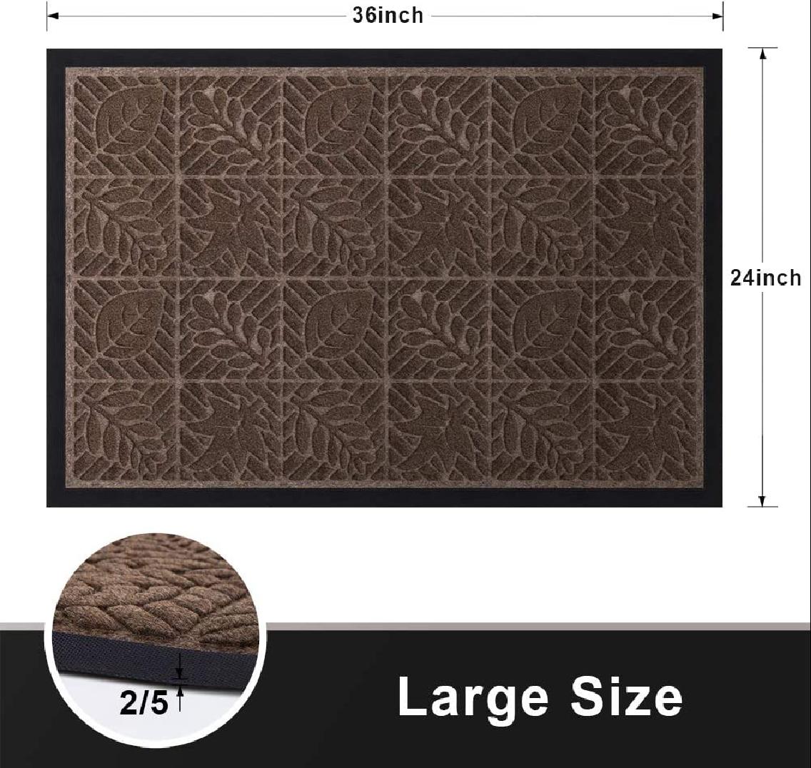 Outdoor Door Mats Rubber Shoes Scraper for Front Door Entrance Outside