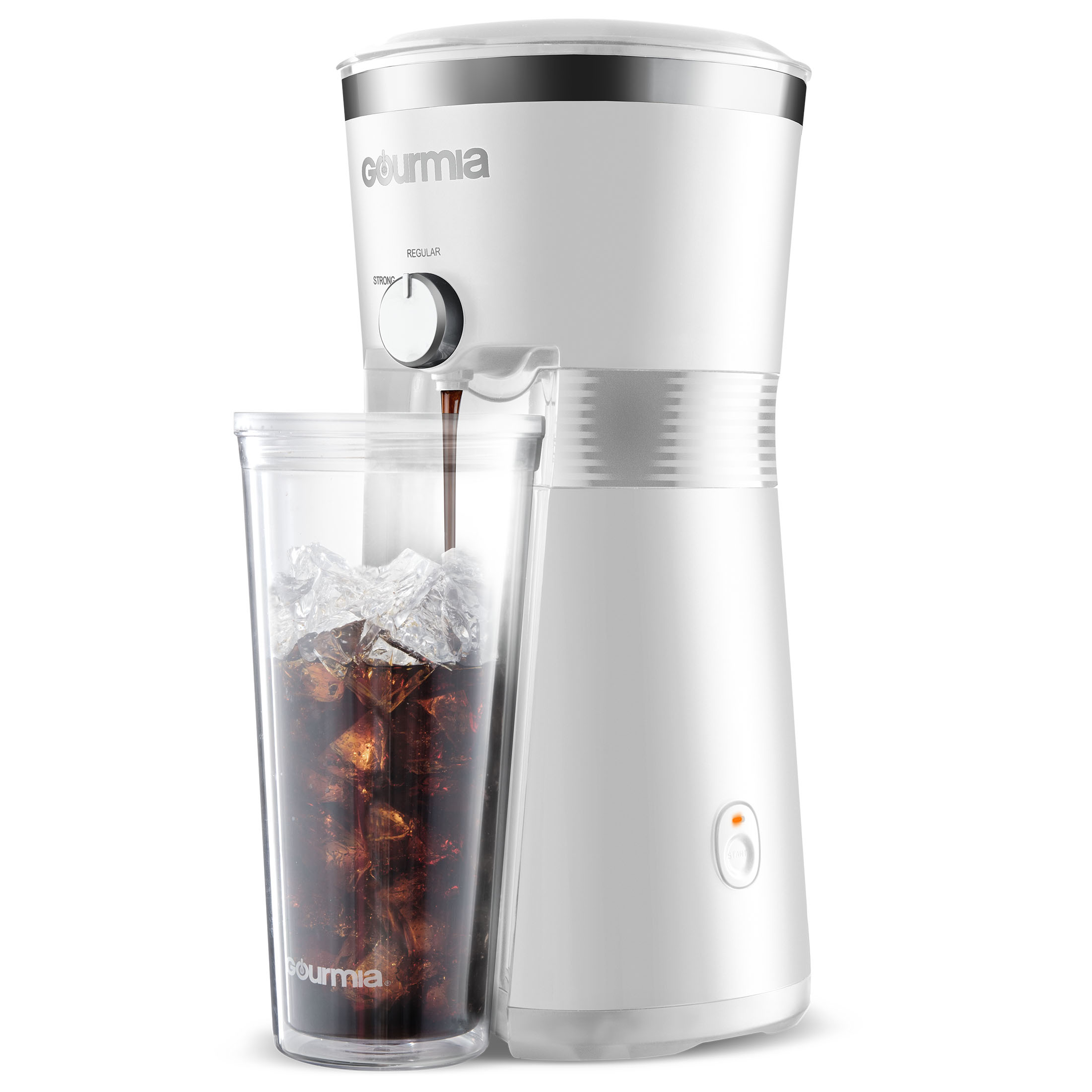 Gourmia Iced Coffee Maker with 25 fl oz. Reusable Tumbler, White - image 3 of 11