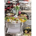 thumbnail image 5 of Outdoor Tablecloths with Umbrella Hole & Zipper, Spring Sunflowers Round Tablecloth 54 Inch, Bicycles Botanical Flowers Wooden Grain Waterproof Table Cloth, Patio/Pool/Picnic Table Covers, 5 of 8