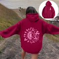 thumbnail image 2 of Womens Oversized Hooded Sweatshirt Long Sleeve Pink Ribbon Graphic Cancer Awareness Hoodies Casual Comfy Pullover Fall Tops 2025, 2 of 5