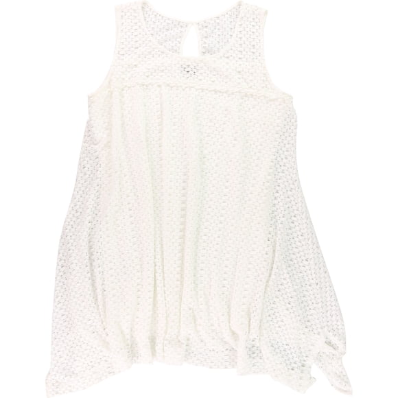 Robbie Bee Vestido recto sin mangas texturizado para mujer, blanco roto, 24 W