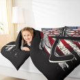 thumbnail image 4 of Manfei Ice Hockey Lover Full Size Comforter Sets, Sports Player Bedding Comforter Set, Vintage American Flag Reversible Bedding Sets, Lightweight Room Decor, 3-Piece, 4 of 8