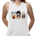 thumbnail image 2 of Scissors Coffee Halloween Women's Muscle Tank Large White, 2 of 5