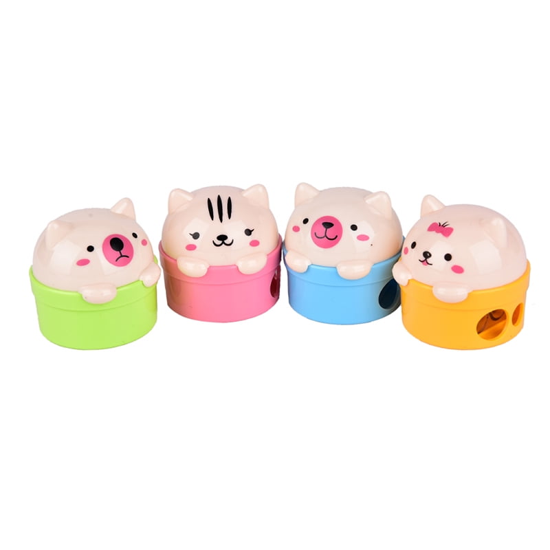 Cute Cat Plastic Pencil Sharpener For Kids Student School Office Home Supplies
