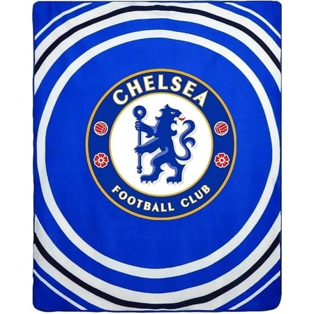 Forever Collectibles Chelsea Football Club Blue Circular Pattern Fleece Throws 47.24 x 59.06