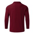 thumbnail image 5 of Golf Shirts for Men Long Sleeve Half Zip Up Business Shirt Textured Ribbed Knit Stretchy Pullover Office Work Blouse, 5 of 5