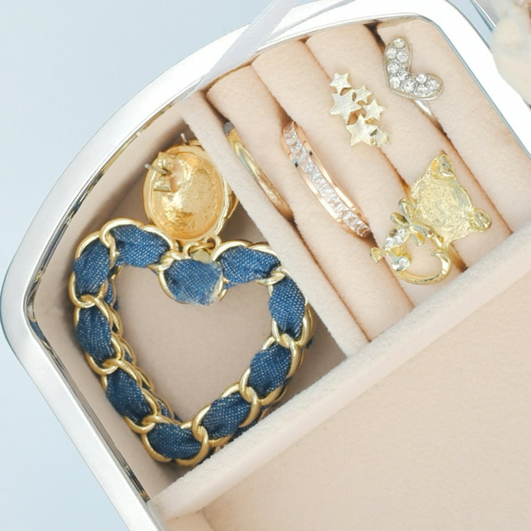 Travel jewelry case with lock sale