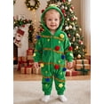 thumbnail image 4 of RUINIXCW Kids Christmas Tree Costume Toddler Baby Boy Girl Christmas Outfit Fall Winter Xmas Clothes Fleece Romper Long Sleeve Hood Zipper Jumpsuit, 4 of 10