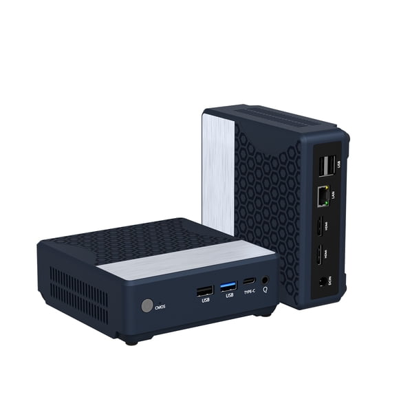 YCTipc Mini PC Intel CPU, 8GB DDR3 256GB SSD, Dual HDMI 1080P, WiFi 5 BT 4.2, Quiet Fan, Small Desktop for Home/Office/Business