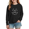 thumbnail image 6 of PureCasa Kids Boys Girls Long Sleeve Tops 3-12 Years Halloween Cute Noctilucent Print Loose Comfortable T-Shirt Crewneck Pullover Top, 6 of 10