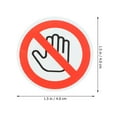 thumbnail image 2 of 10 Uds. No toque la pegatina No use señales de mano calcomanía autoadhesiva sin señal táctil, 2 of 8