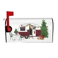 thumbnail image 2 of Fotbe Vintage Buffalo Plaid Christmas Camper Mailbox Covers Post Letter Box Cover Garden Decor Standard Size-21x18 in, 2 of 9