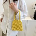 thumbnail image 1 of Bolso de playa de paja para mujer, bolso de mano tejido, bolso de verano (amarillo), 1 of 7