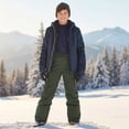 thumbnail image 6 of ATOGUTA Kids Ski Pants Warm Fleece Windproof Water Proof Outdoor Hiking Ski Pants Size 6-17, Army Green, 6 of 6