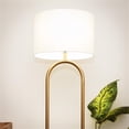 thumbnail image 4 of Radiant Aura Brass Ring Base Metal Floor Lamp, 4 of 5